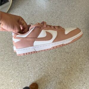 Nike Dunk Low in Desert Rose and White
